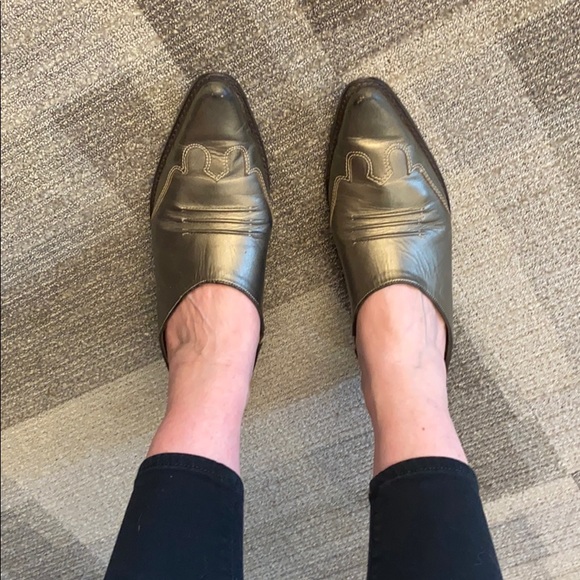 30%OFF BUNDLES! LEATHER MULES FLATS HEELED loafer - Picture 8 of 9